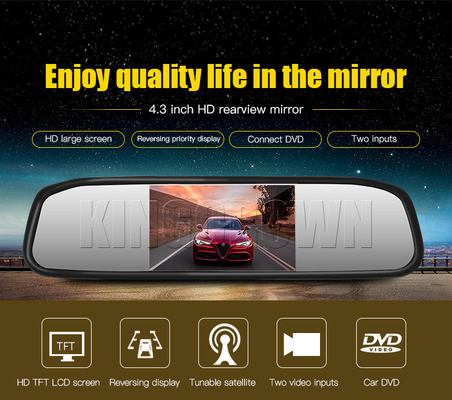 ODM Vehicle Rear View Mirror Monitor Camera Night Vision DC12V 800x480