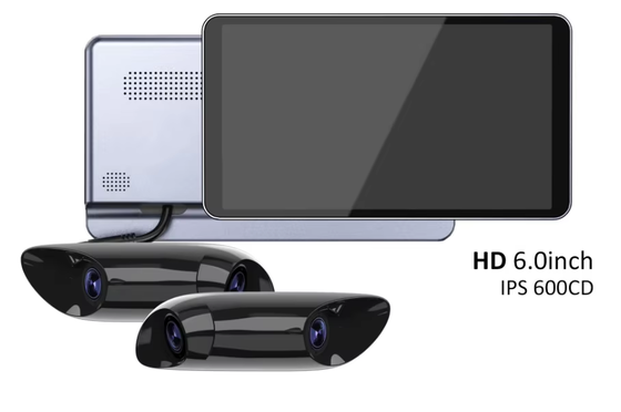 quality  6.0 Inch IPS 600CD HD Digital Rear-View Mirror System with IP67 Dustproof and Waterproof Dual Side Cameras for Blind Spot Monitoring factory