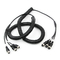 Stretchable 4PIN Black 3 To 3 Aviation Spring Extension Cable Car Camera Accessories FCC