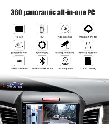 10-Inch 360° Surround View Integrated Vehicle System with 3D Imaging & 1080P Quad-Camera Safety Assistance