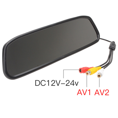 Automatic Rear View Mirror Monitors 4.3 Inch LCD Reversing Aid 2 AV Input