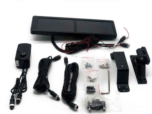170 Wide Angle Rear view Mirror with Camera Display, Waterproof and 2CH Visual Guidelines