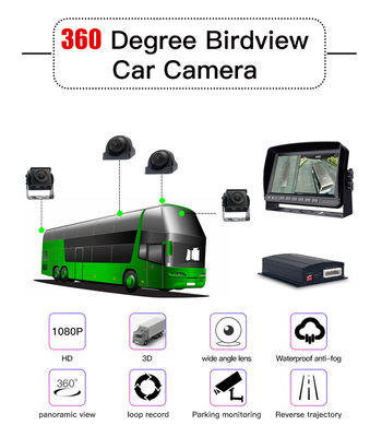 1080P AHD 360 Degree Panoramic Reverse Camera Bird View System, Waterproof Car DVR Recording, Parking Aid for Hyundai Trucks, Bus and RV