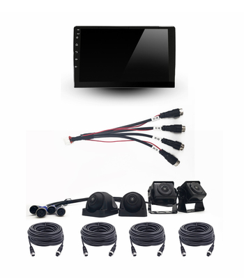Wired RV Backup Car Multimedia Navigation System 10in Dual Split Screen 9 To 36V