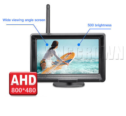 DC 12V-24V AHD 720P Wireless Forklift Camera System with 2.4G Anti-Interference Pairing and 5-Inch Monitor for Trucks and Buses
