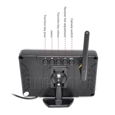 New 7 Inches Wireless Rearview Reverse Backup Camera Kit 12V 24V Wireless Reversing Camera Monitor for Forklift Truck Car