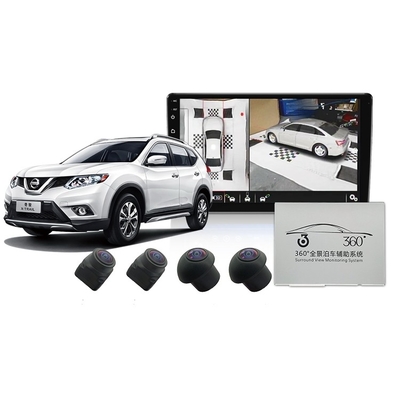 36VDC Bird View Car Camera Parking Sensor System Weatherproof 10in Split Screen