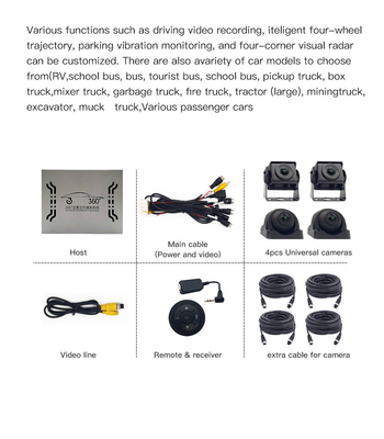 DC12V RV Car Multimedia Navigation System Rear View And Front View Camera RoHS