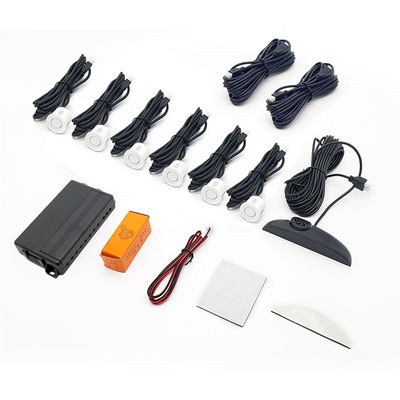 16.5mm Waterproof Smart Car Parking Sensor Reverse LED Display Full Set 6pcs Front & Rear Assistant Buzzer