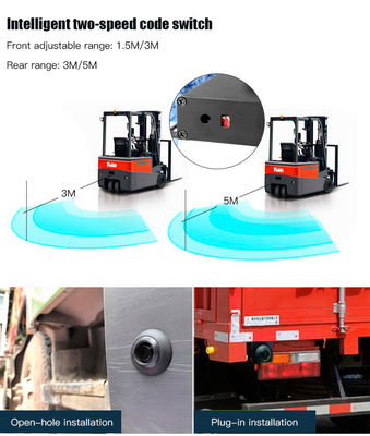 Waterproof Truck Parking Sensor System with LED Display, 4 Digital Sensors DC 12‑24V Reversing Radar for Heavy Duty Truck