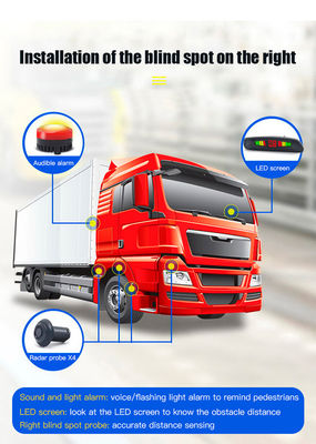 Truck Reverse Backup Sensor 4pcs 25mm Rubber Sensors Parking Sensor with Buzzer