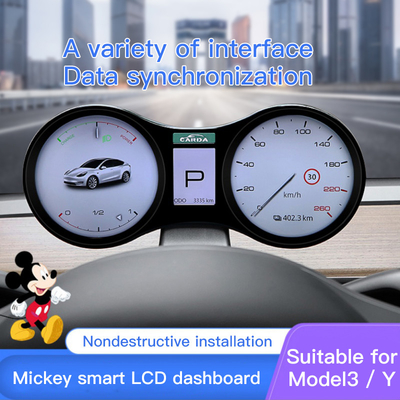 Multifunction Car Tesla Digital Dashboard Model 3 Multi Gauge Display LCD Screen