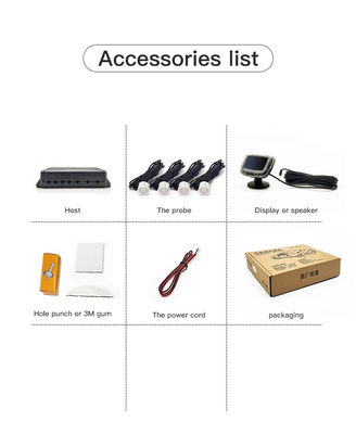 Universal 16.5mm 4 Probe Parking Sensor System LCD Distance Display Car Reverse Backup Radar