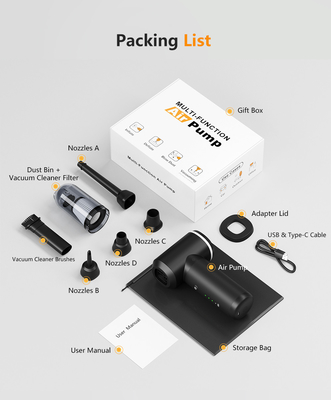 Portable 12V Car Vacuum with 16-Foot Power Cord and Detailing Accessories for Vehicle Interior