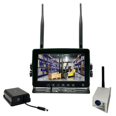 7 Inch Digital Wireless Rear View Camera System, Battery Powered & Waterproof Monitor Kit for Forklift, Truck Parking Assistance