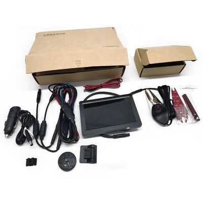 Blind Zone Display System with Shark Fin Rear View Camera and 5 Inch LCD Screen for 150° Wide Angle Blind Spot Monitoring