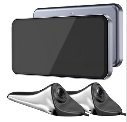 Sharkfin Side Camera for Car with 6.25-inch Screen Waterproof Blind Spot Detection and Rearview Mirror