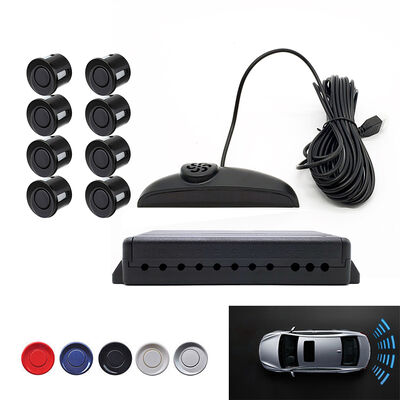 8-Sensor Parking Radar System for Vehicle with LED Display and Beep Sound for Reversing Safety