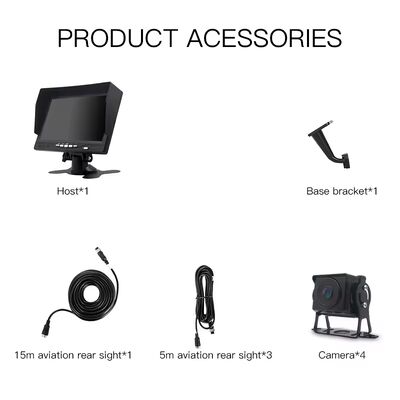 Vehicle Camera System with 10-Inch IPS Screen and 4 Cameras for Trucks and Fleet Management