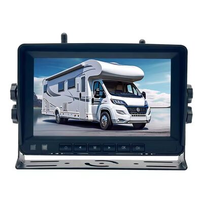 High Definition Wireless Truck DVR Monitor, 7 Inch Night Vision WiFi Solar Powered Reverse Backup Recorder Camera for Winnebago Travato RV Reversing