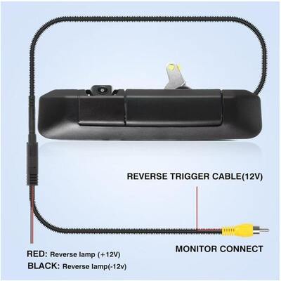 Reverse Camera Handle for Toyota Tacoma Pickup Easy Installation and Blind Spot