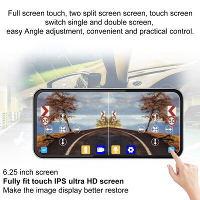 Advanced AHD 1080P Rearview Camera with Sharkfin Design and 6.25 inch Screen for Parking and Blind Spot Awareness