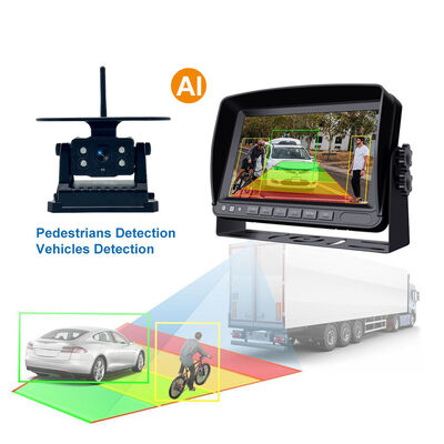 Solar-Powered WiFi Car Backup Camera with AI Blind Spot Alerts, Night Vision and Wireless Installation for Vehicles