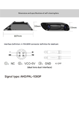 Dual-Lens 1080P Electronic Rearview Mirror 6 Inch High-Bright Display Ultra-Slim Aluminum Body Waterproof Vehicle Rear View Mirror Camera for Cars