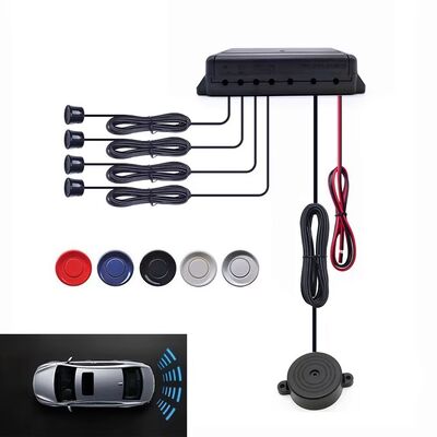 4-Sensor IP67 Waterproof Parking Sensor System with 0.3-2M Detection Reverse Radar for Cars and SUVs