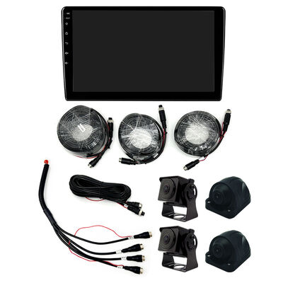 4CH 1080P Truck Camera System with 10-Inch Split Screen DVR Monitor and IP68 Waterproof Night Vision Cameras