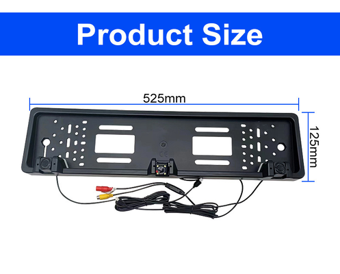 Hot Selling EU Car License Plate Frame Camera, IP67 Waterproof Rear View Backup Reversing Parking Camera with Radar Kit, OEM Available