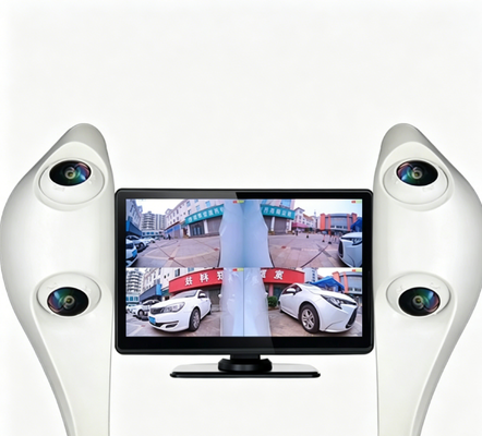 Car 2-in-1 Dual Lens Side Camera with 7.0inch Monitor 1080P Blind Spot Assist for Left & Right Side View Non-Drilling for BMW
