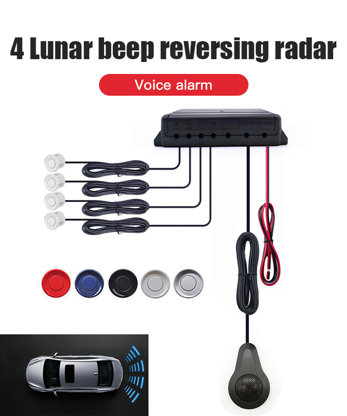 IP67 Parking Sensor Systems Reverse Car Parking System RoHS LCD