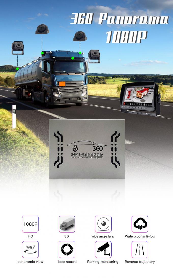 Grey Auto Driving Night Vision Car Camera System DC9V IP67